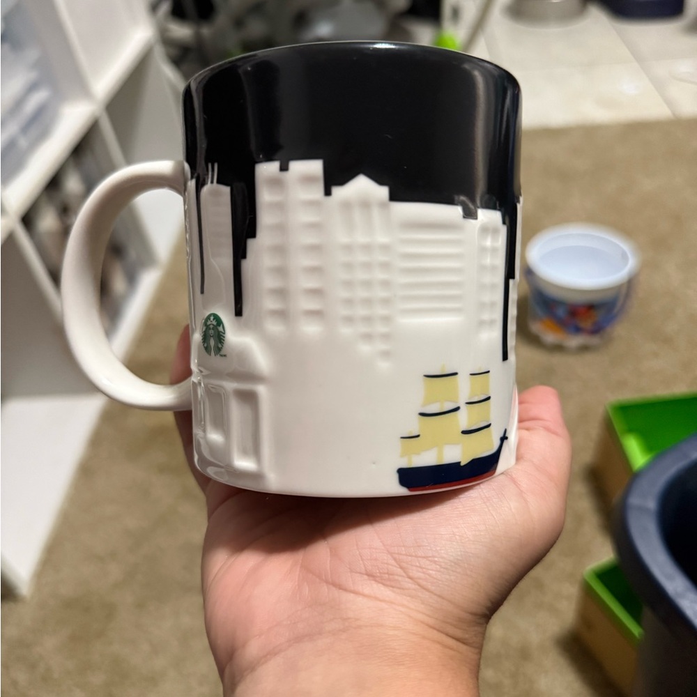 Urban Skyline Black and White Mug